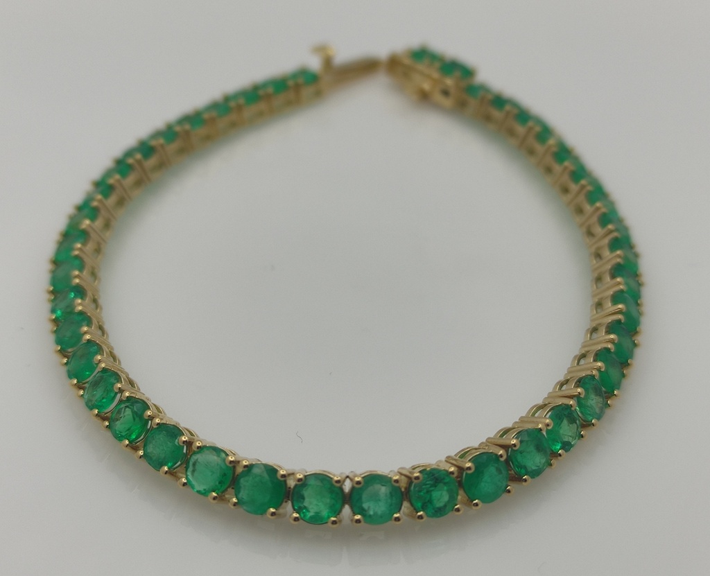 Tennis Bracelet Round ECOL 3.91Ct/11.2g YG/16.5cm