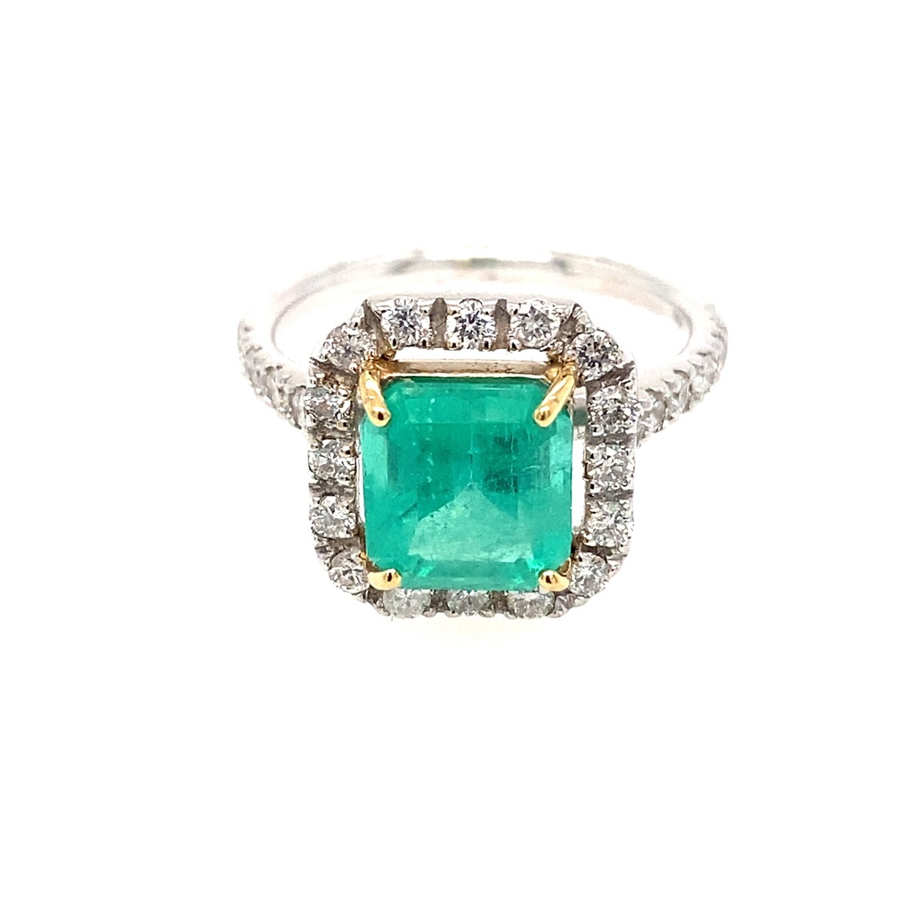 Ring Rectangular ECOL 2.86Ct/D 0.67Ct/5.14g WG