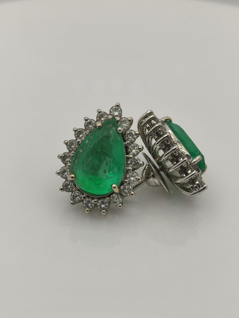 Earring Pear ECOL 7.63Ct/D 1.90Ct/9.72g WG