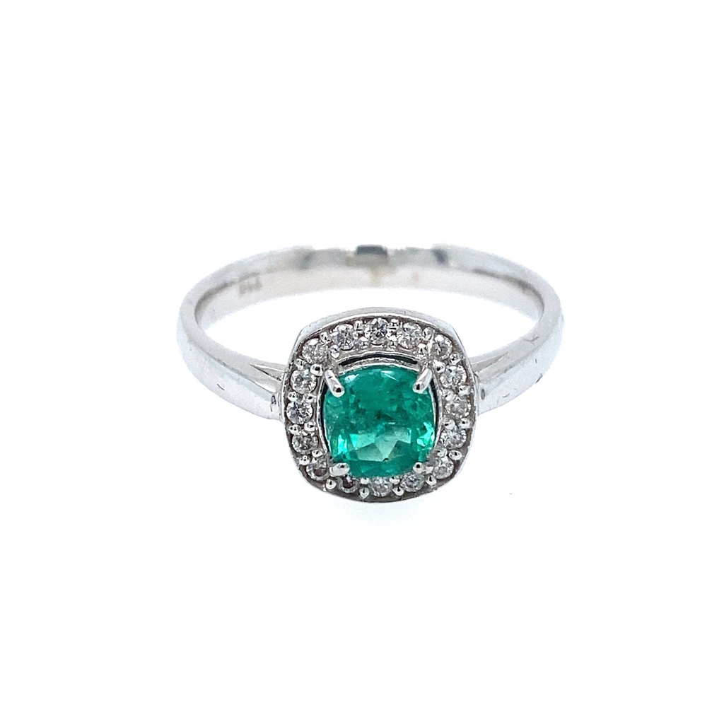 Ring Cushion ECOL 0.60Ct/D 0.16Ct/4.16g WG
