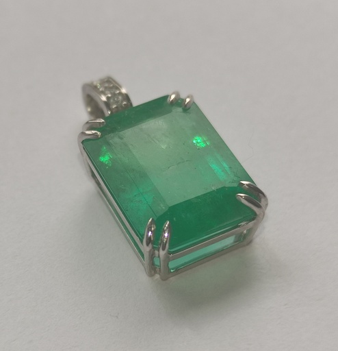 [13] Necklace Rectangular ECOL 12.19Ct/D 0.11Ct/2.58g WG