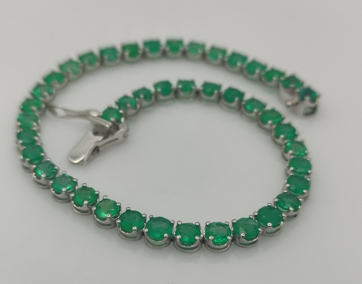 [18] Tennis Bracelet Round ECOL 3.83Ct/6.8 g WG/18cm
