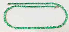 [36] Tennis Necklace Oval ECOL 26.06Ct27.21g WG42cm