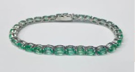[37] Tennis Bracelet Oval ECOL 13.27Ct/11.75g WG/16.5cm
