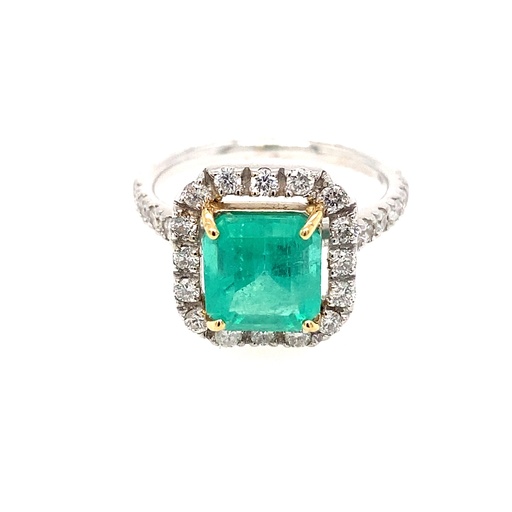 [4] Ring Rectangular ECOL 2.86Ct/D 0.67Ct/5.14g WG